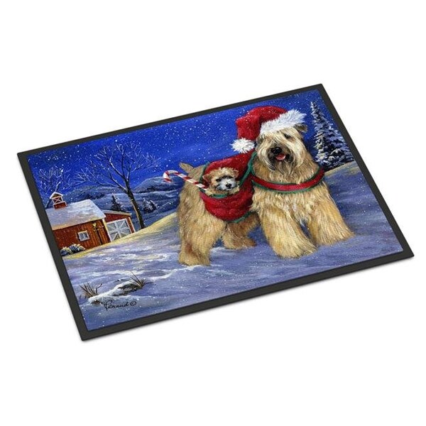 Carolines Treasures Carolines Treasures PPP3275MAT 18 x 27 in. Wheaten Terrier Christmas Indoor or Outdoor Mat PPP3275MAT - main